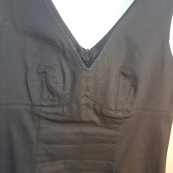 BLACK Mexx V-neck vintage mini dress. - Picture 7 of 10